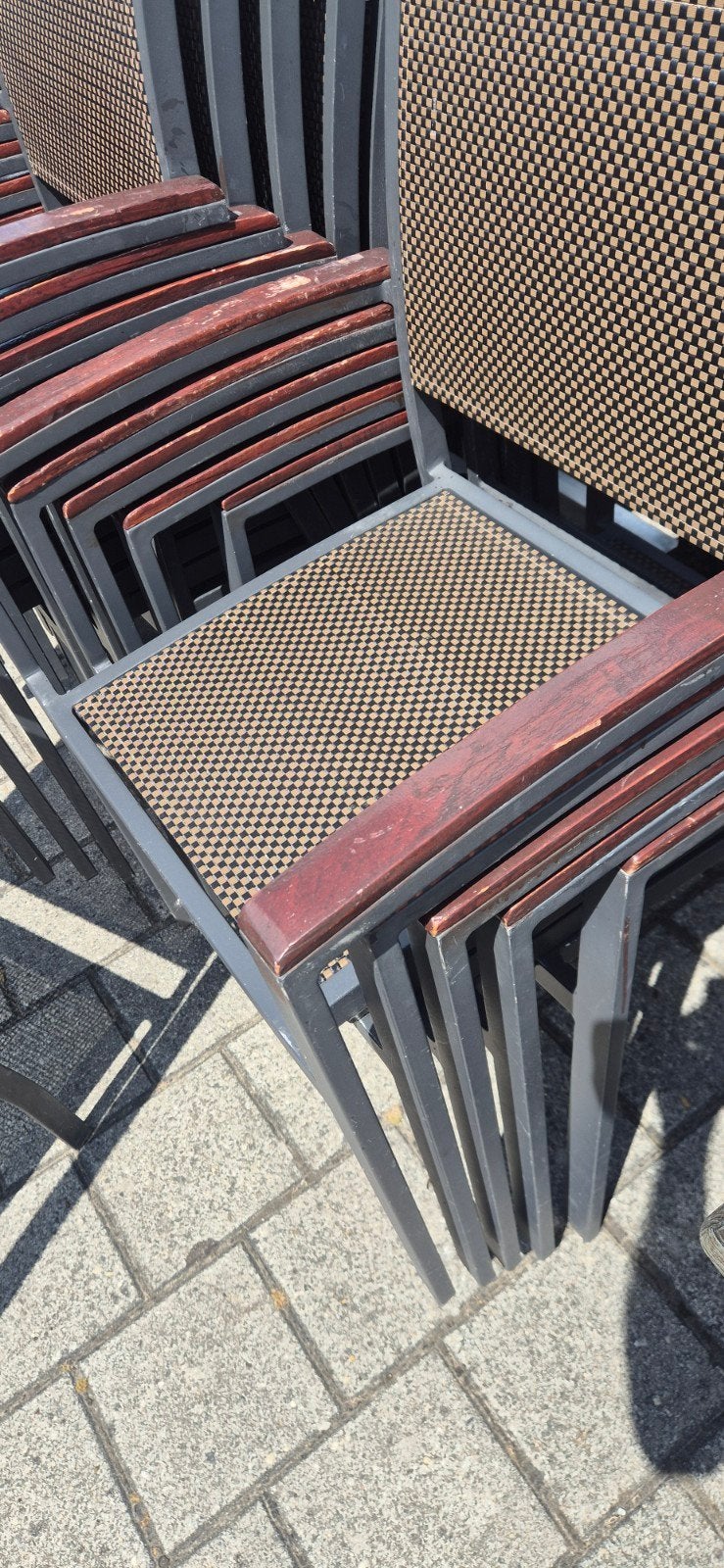 Terrasstoelen tuinstoelen buitenstoelen Horeca, Ophalen, Gebruikt, Geen, Aluminium