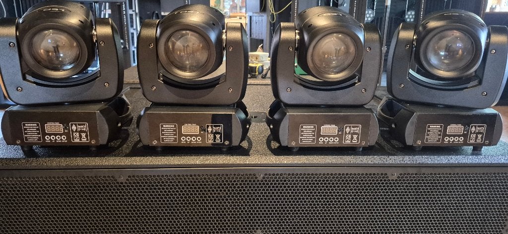 4x Beam moving head met prisma, Ophalen of Verzenden, Zo goed als nieuw, Licht, Geluidgestuurd