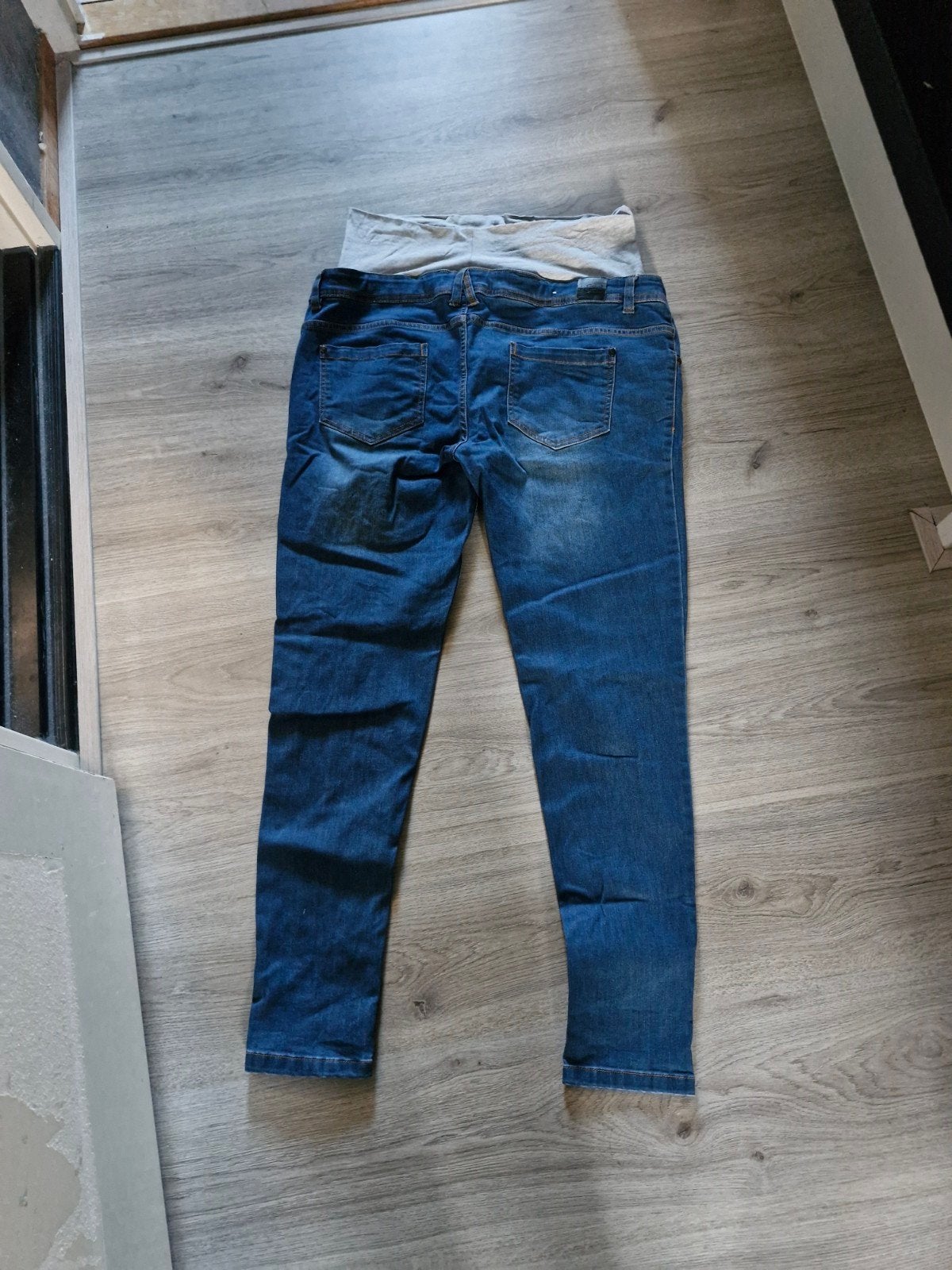 Blauwe zwangerschaps spijkerbroek maat w32, Maat 38/40 (M), Blauw, Onbekend, Ophalen of Verzenden