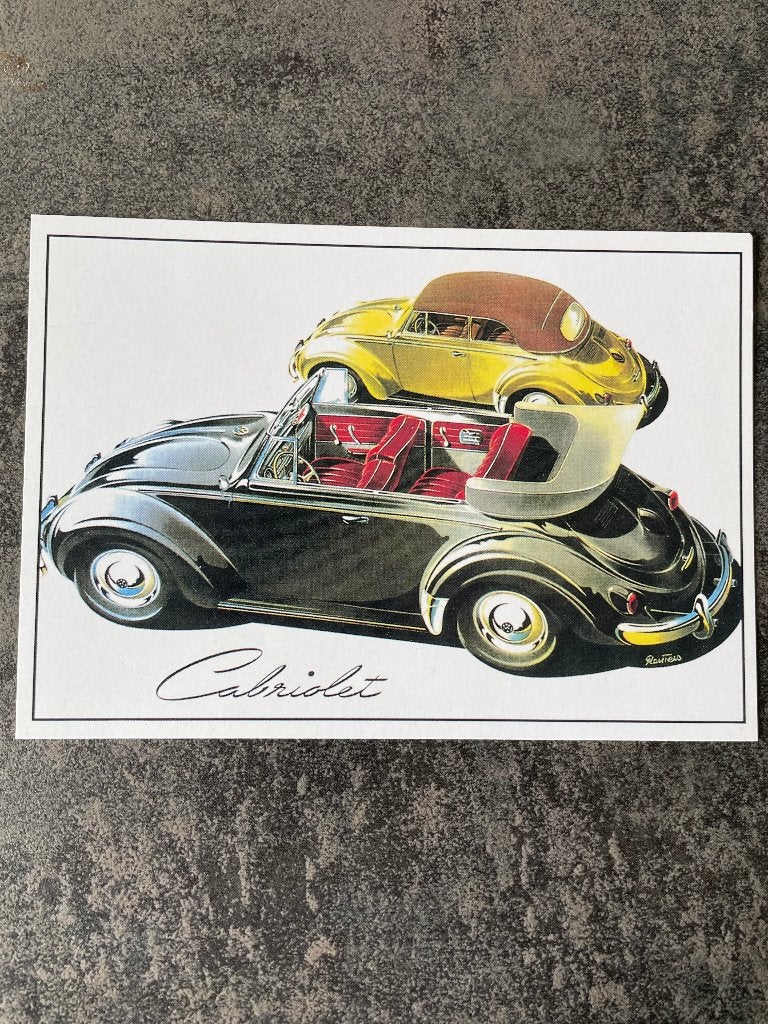 Ansichtkaart van Volkswagen Kever Cabriolet, Ophalen of Verzenden, Nieuw, Volkswagen