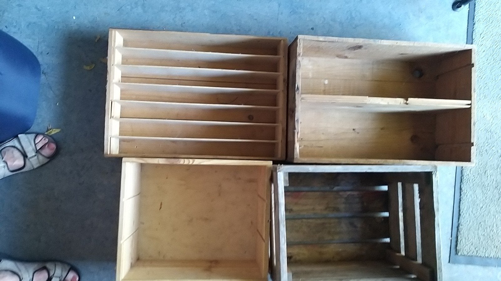 Partij houten (wijn)kistjes, diverse soorten en maten, Ophalen, Minder dan 50 cm, Gebruikt, Minder dan 50 cm