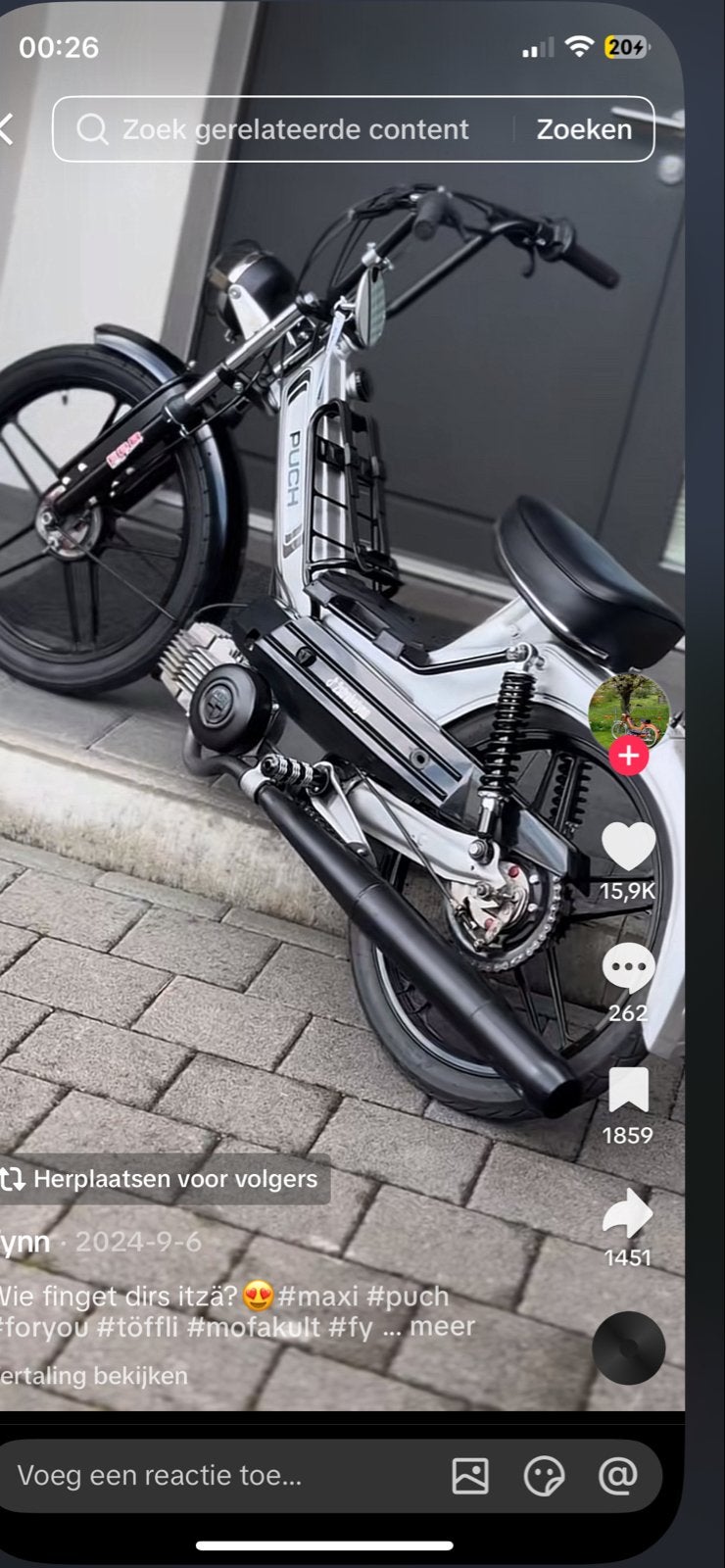 GEZOCHT PUCH MAXI!!, Ophalen, Gebruikt, Maximaal 25 km/u, Maxi