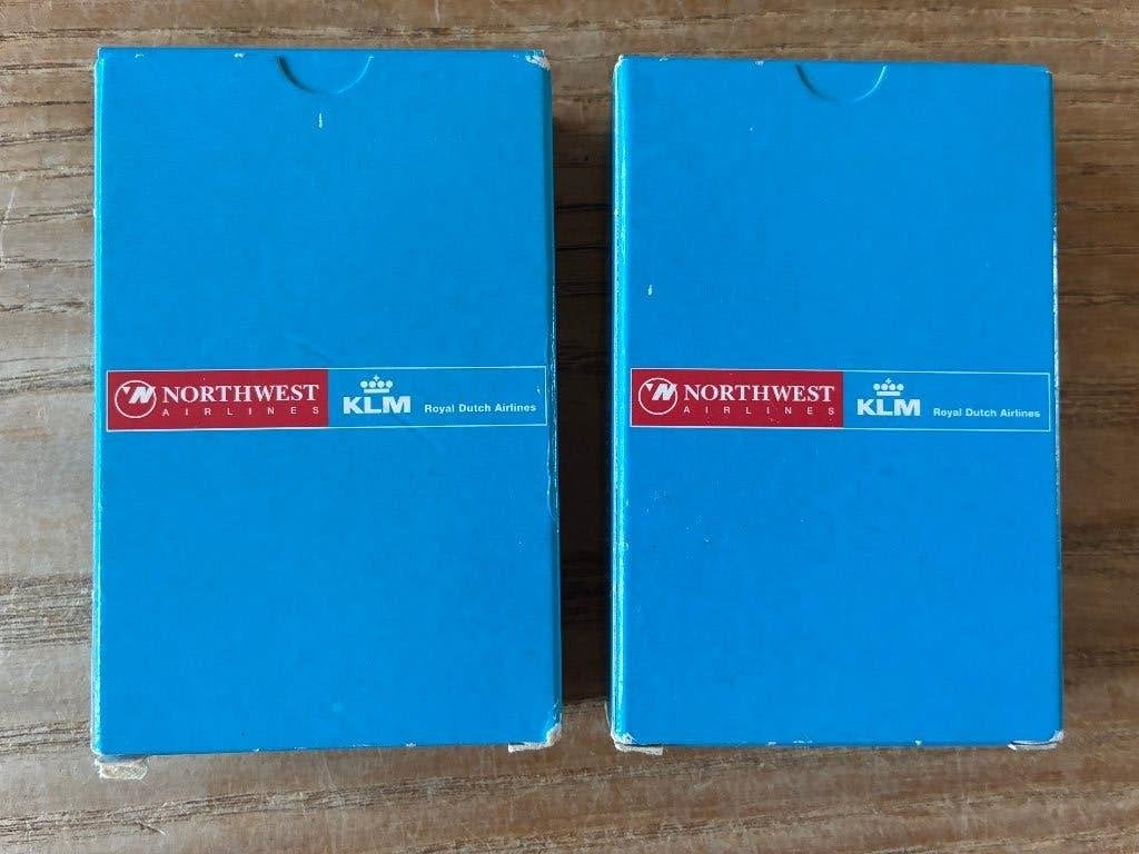Vintage Northwest Airlines en KLM speelkaarten, Ophalen of Verzenden, Zo goed als nieuw, Overige typen