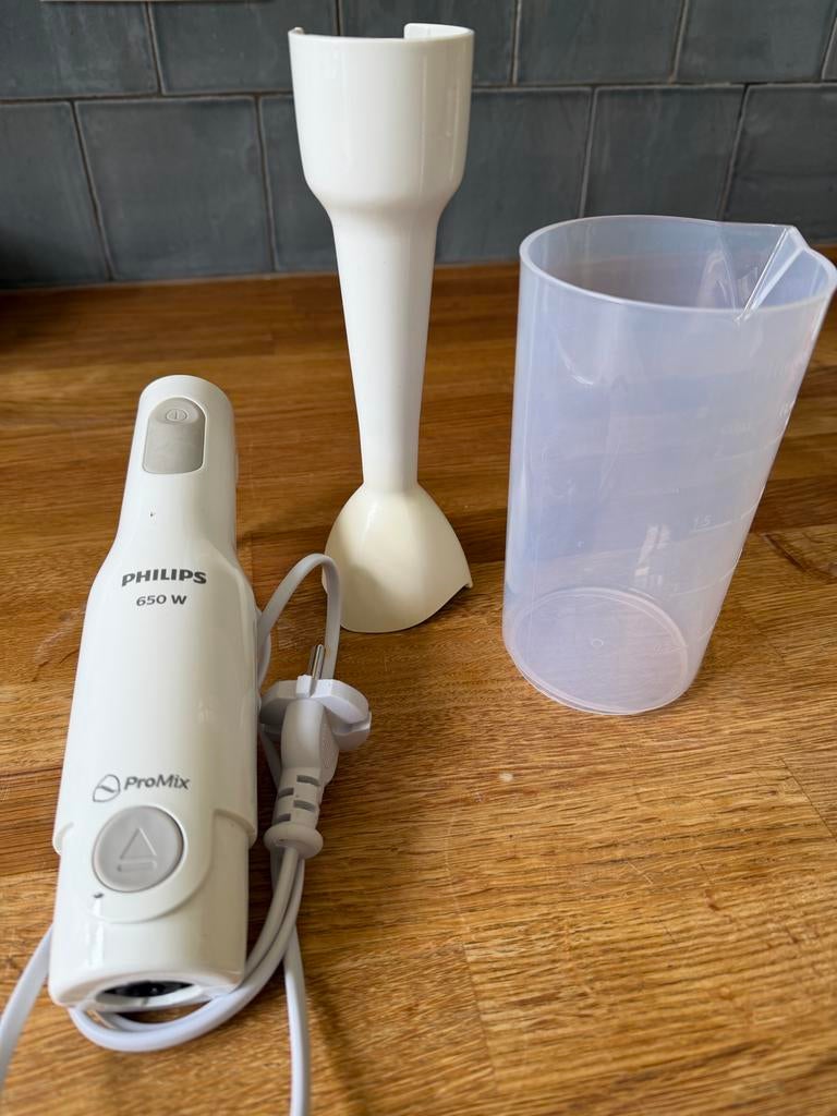 Philips ProMix 650W staafmixer - zo goed als nieuw, Ophalen of Verzenden, Zo goed als nieuw, Blender