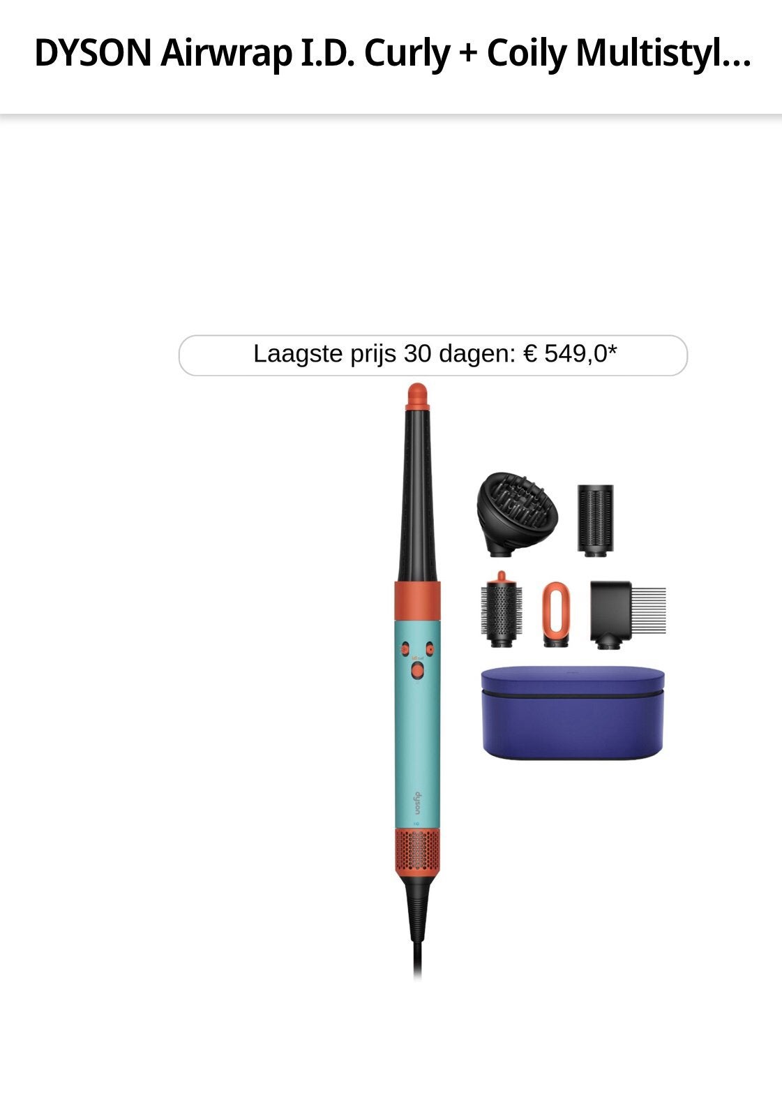 Dyson Airwrap I.D. Curly + Coily Multistyler, Ophalen, Zo goed als nieuw, Haarverzorging