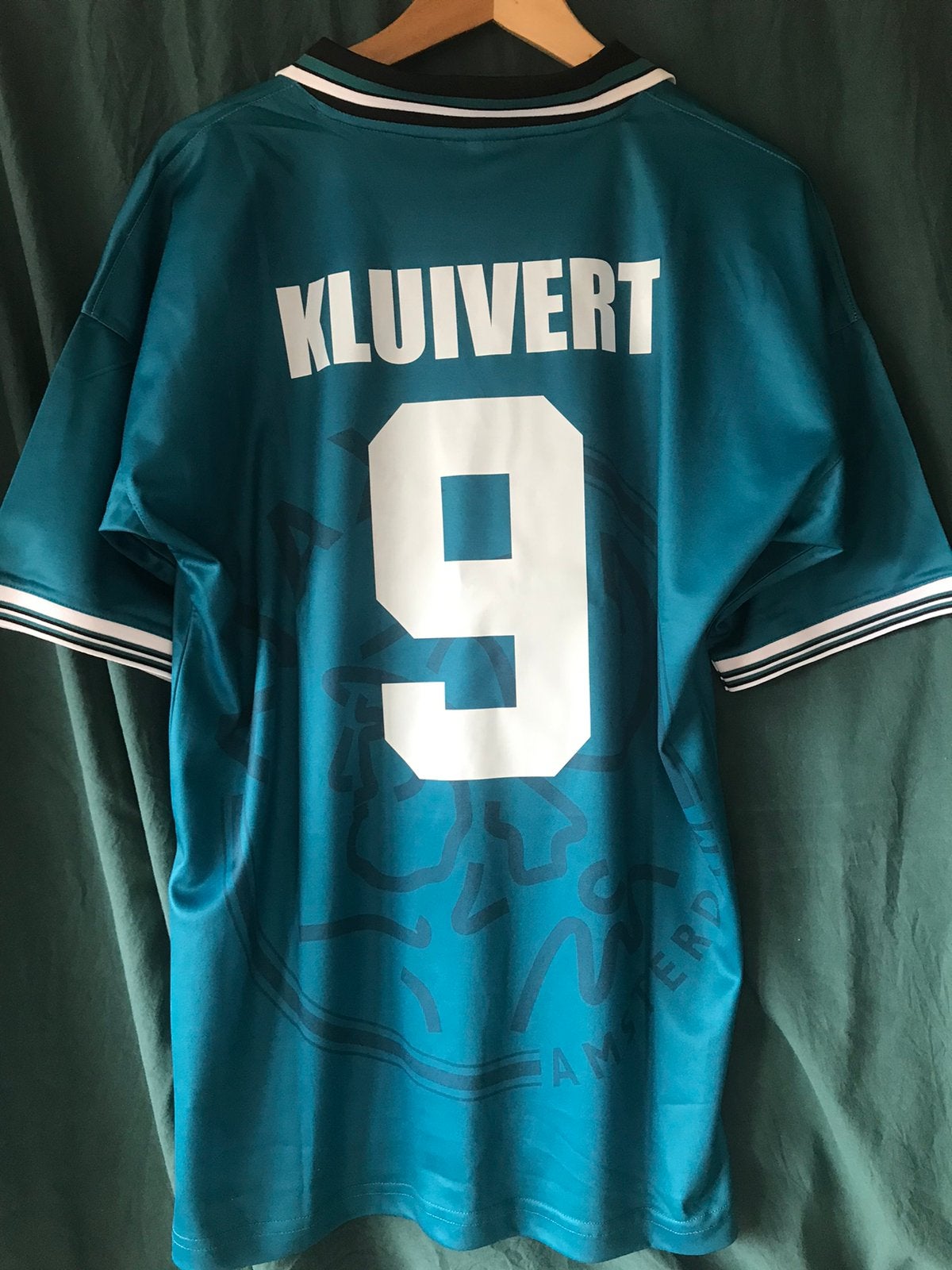 Kluivert Ajax retro voetbalshirt maat M, Ophalen of Verzenden, Zo goed als nieuw, Shirt