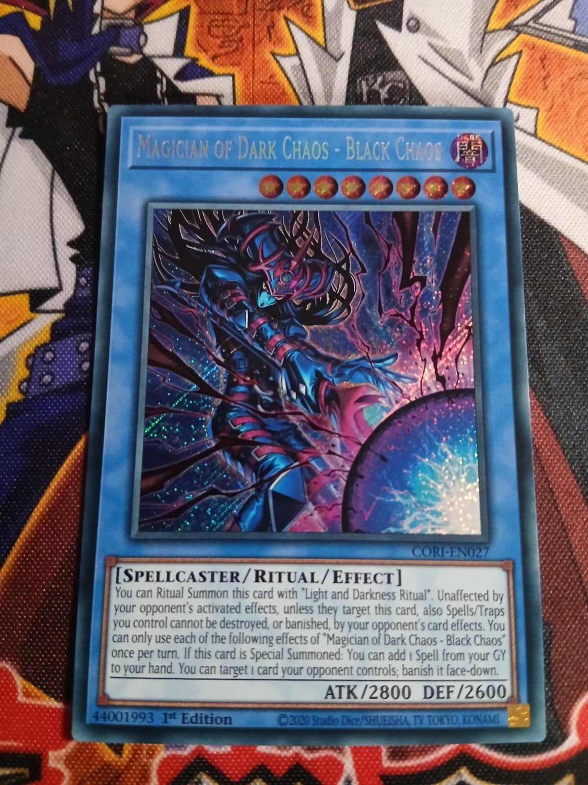 Magician of Dark Chaos Black Chaos - Secret Rare CORI - YGO, Ophalen of Verzenden, Zo goed als nieuw, Foil