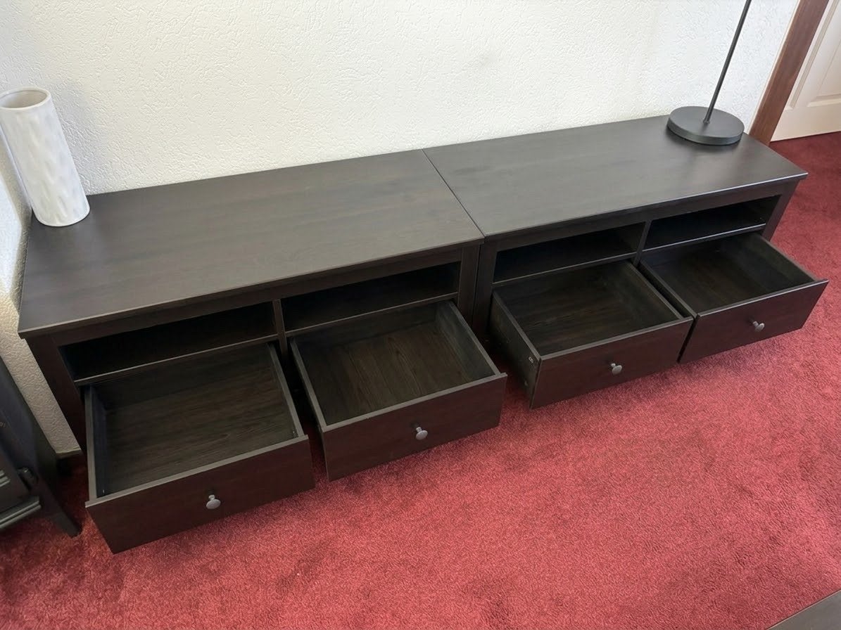 IKEA Hemnes TV-meubel dressoir (2 stuks), Ophalen, Gebruikt, 100 tot 150 cm, Minder dan 100 cm
