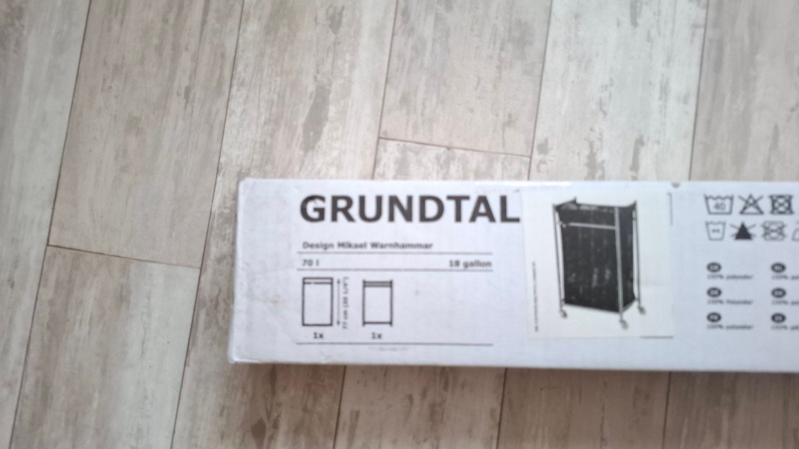 Nieuwe Grundtal opbergmand/wasmand op wielen, zwart, Ophalen of Verzenden, Nieuw