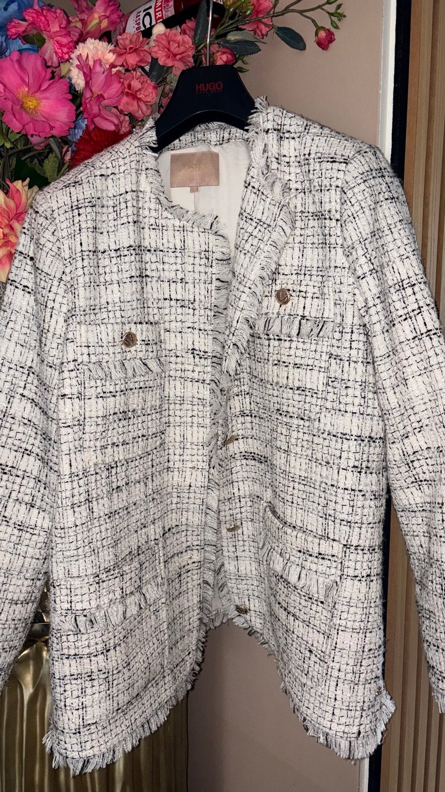 Josh V Caroline Bouclé Jasje/Blazer, Wit, Maat 46/48 (XL) of groter, Ophalen of Verzenden, Zo goed als nieuw