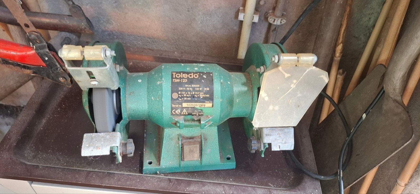 Toledo TSM-125 Werksbankslijpmachine 120W, Doe-het-zelf en Verbouw, Ophalen of Verzenden, Gebruikt, Minder dan 700 watt, Werkbankslijpmachine