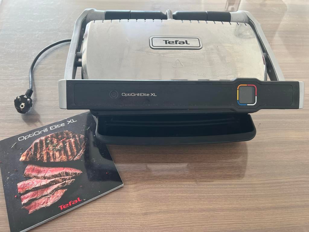 Tefal OptiGrill Elite XL - Zo goed als nieuw, Witgoed en Apparatuur, Contactgrills, Ophalen of Verzenden, Zo goed als nieuw