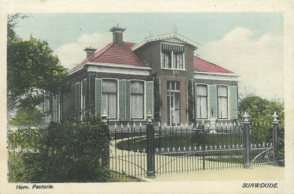 701-080-013 Suawoude Herv Pastorie, Ophalen of Verzenden, Voor 1920, Friesland
