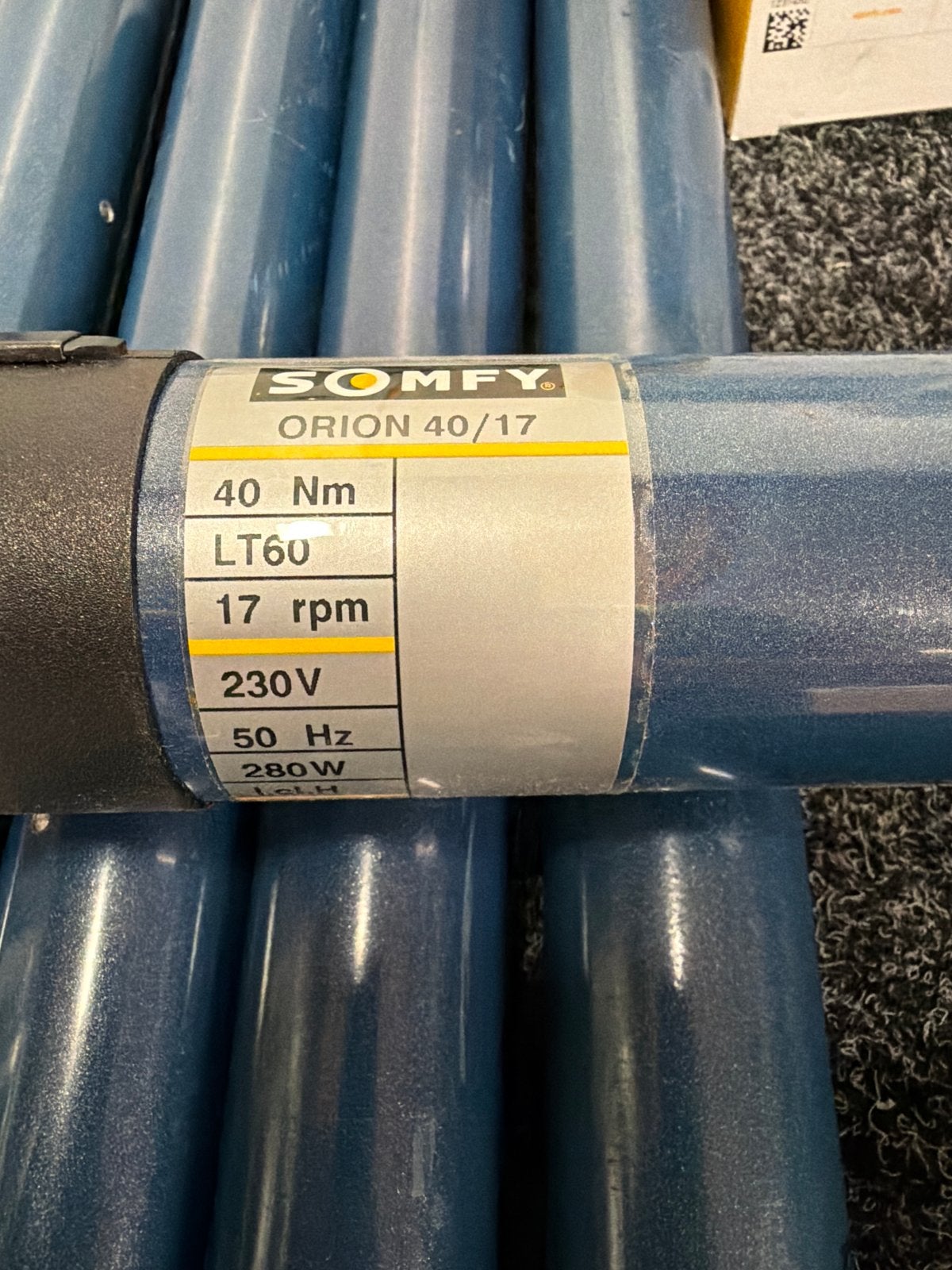 Somfy Orion 40/17 Rolluikmotor - Nieuw, Ophalen, Overige kleuren, Nieuw, Minder dan 100 cm