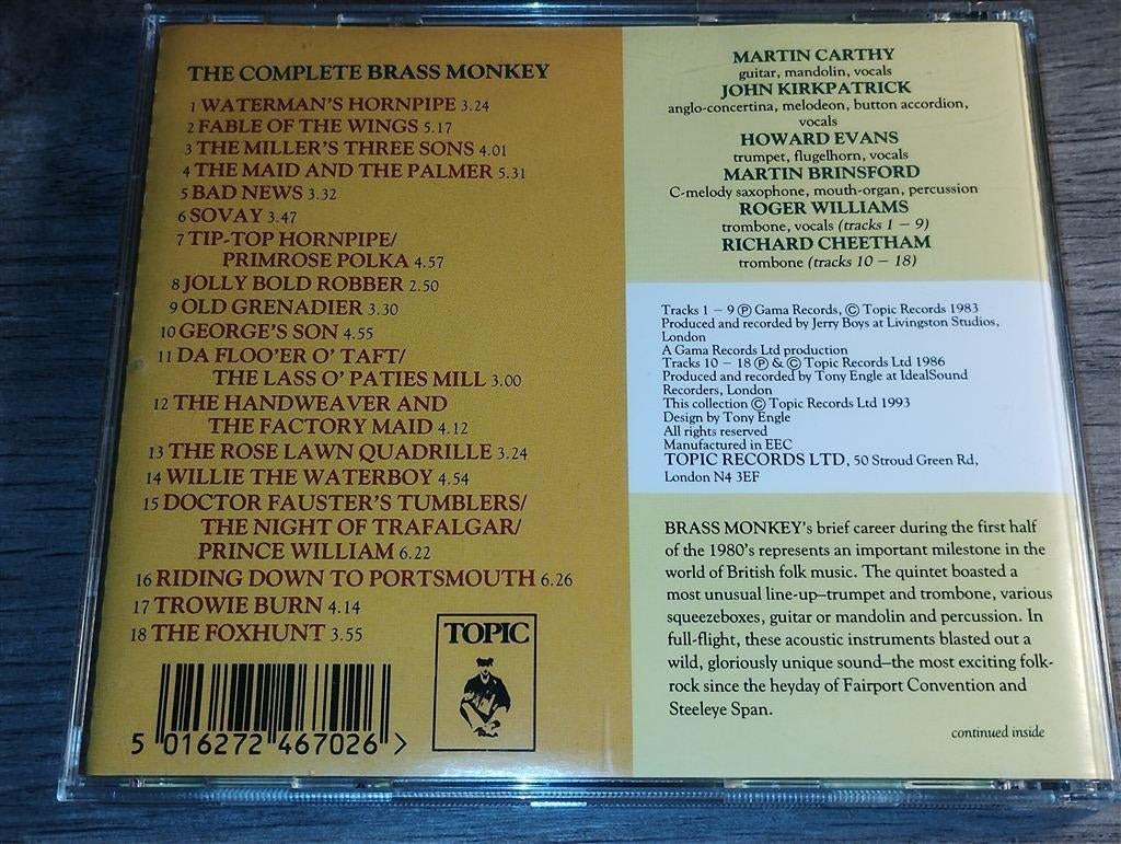 Brass Monkey - The Complete Brass Monkey, Ophalen of Verzenden, Zo goed als nieuw