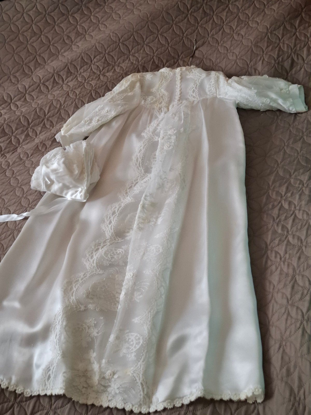Prachtige witte doopjurk met kant en bijpassend mutsje, Ophalen of Verzenden, Zo goed als nieuw, Onbekend, Jongetje of Meisje