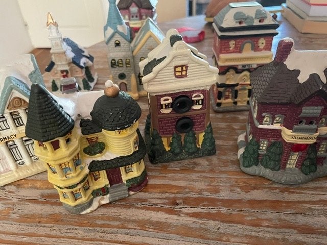 Kerst decoratie huisjes, Ophalen, Zo goed als nieuw