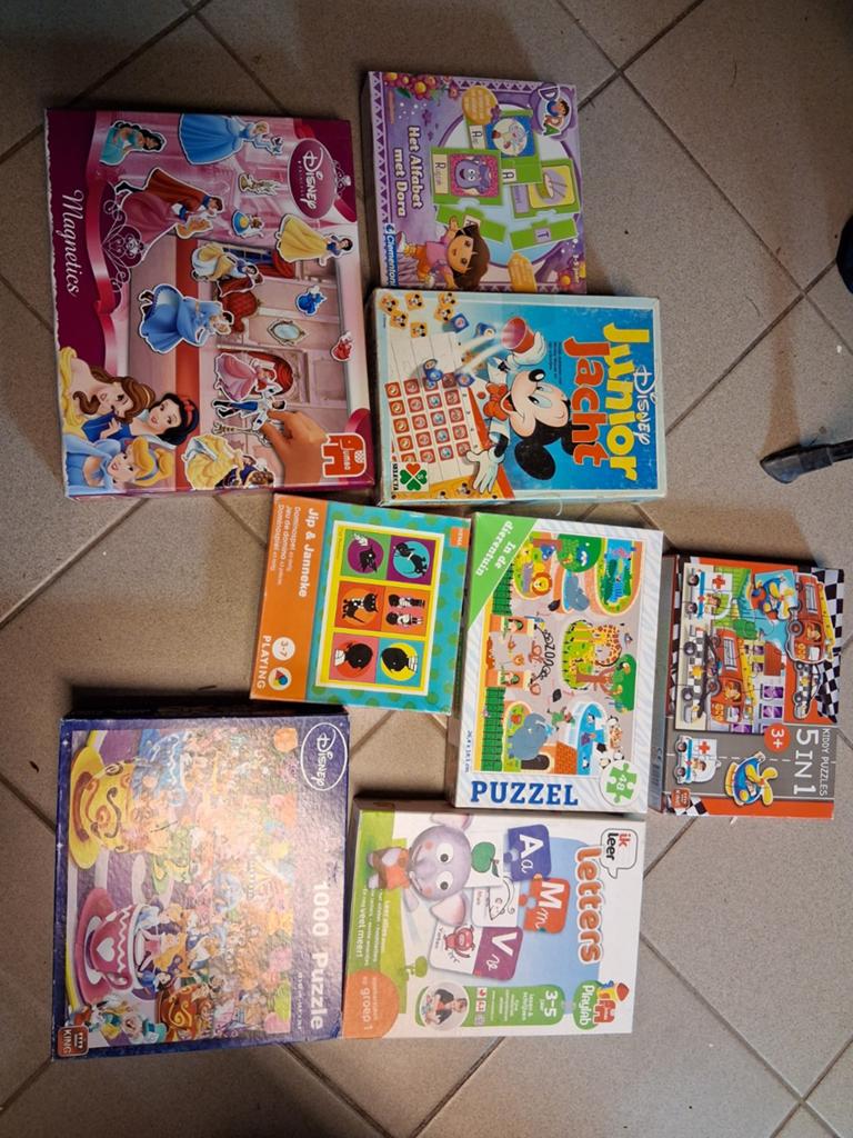 Grote collectie kinderpuzzels en leerspellen, Kinderen en Baby's, Ophalen of Verzenden, Meer dan 50 stukjes, Gebruikt, 2 tot 4 jaar