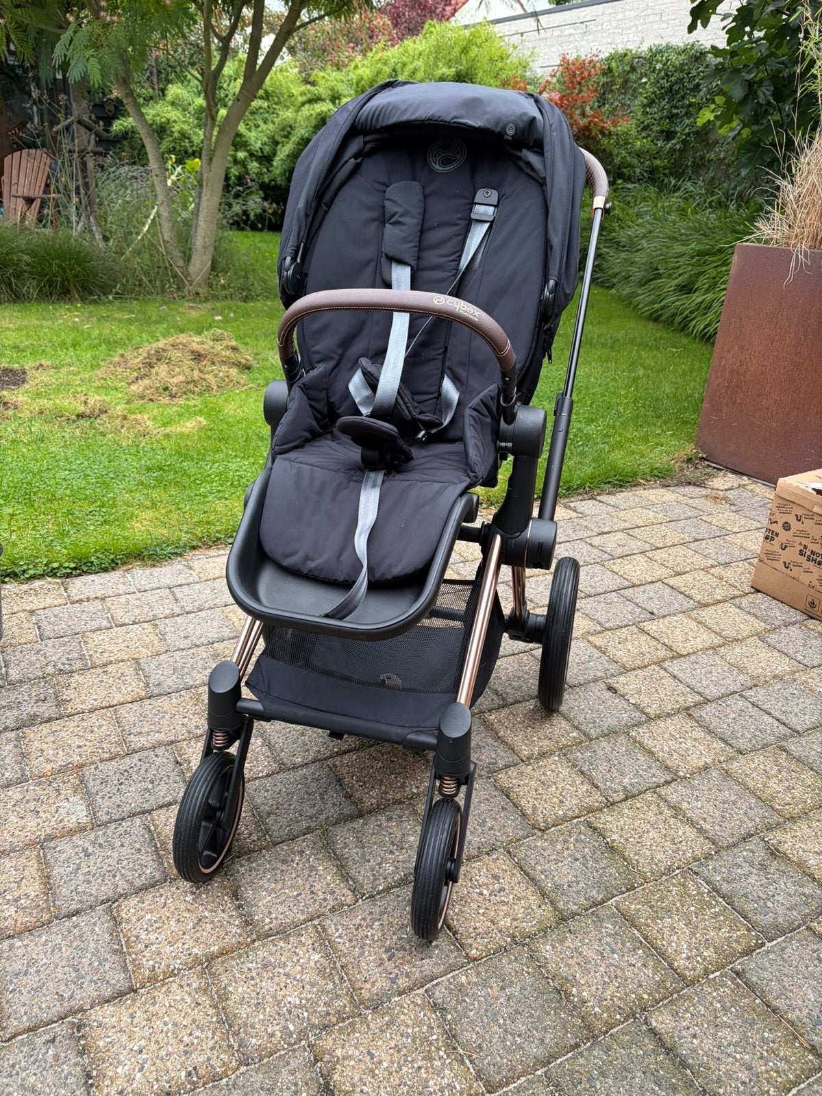 Cybex Priam kinderwagen met reiswieg en reflux kussen, Zo goed als nieuw, Combiwagen, Met reiswieg, Ophalen
