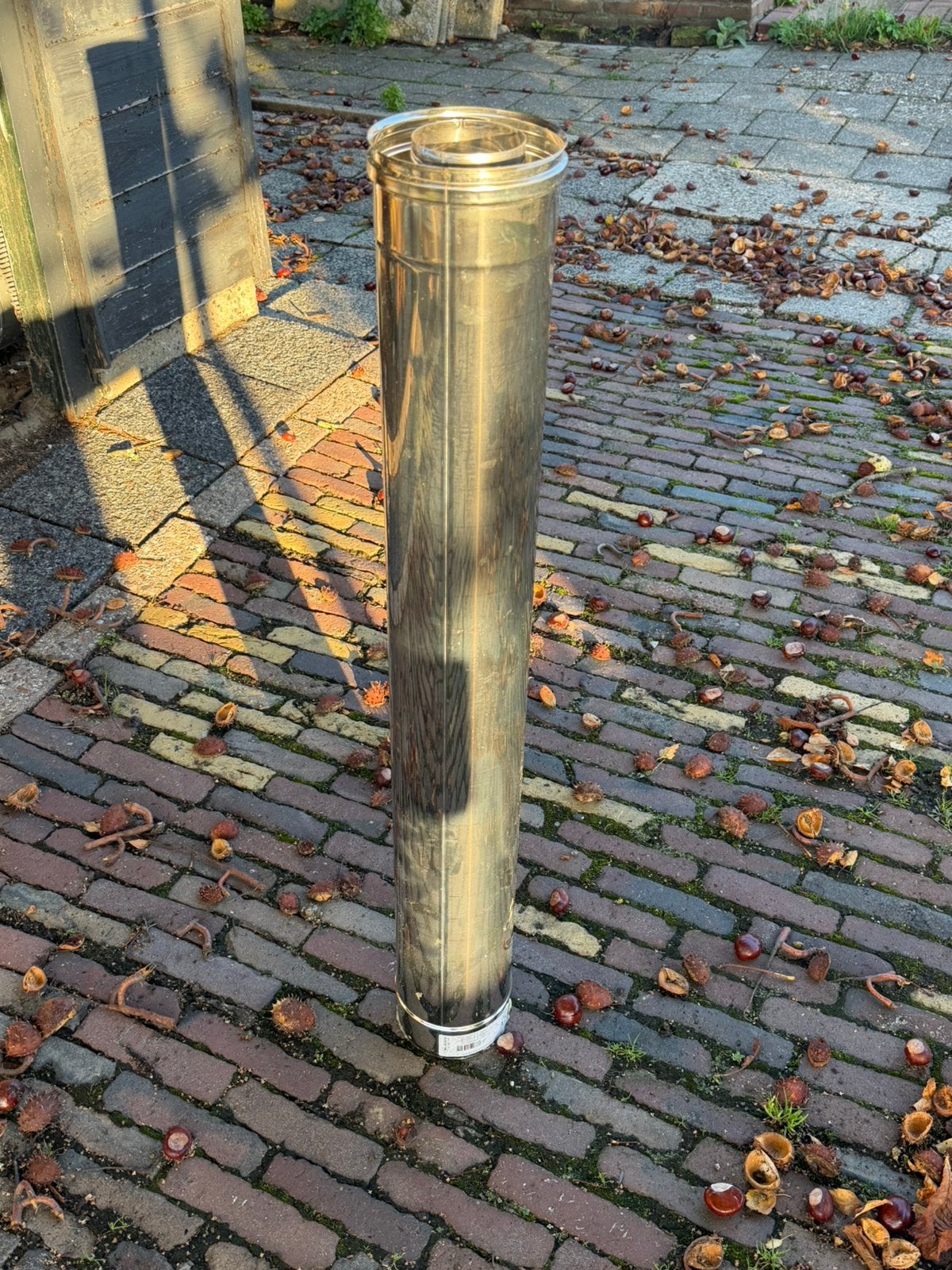 Dubbelwandige roestvrijstalen kachelpijp, Doe-het-zelf en Verbouw, Ophalen, Nieuw, Rvs, Minder dan 2 meter