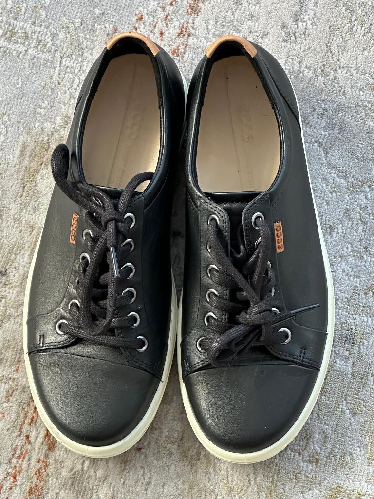 ECCO lage leren Merk veterschoenen zwart, Ecco, Zwart, Ophalen of Verzenden, Sneakers of Gympen
