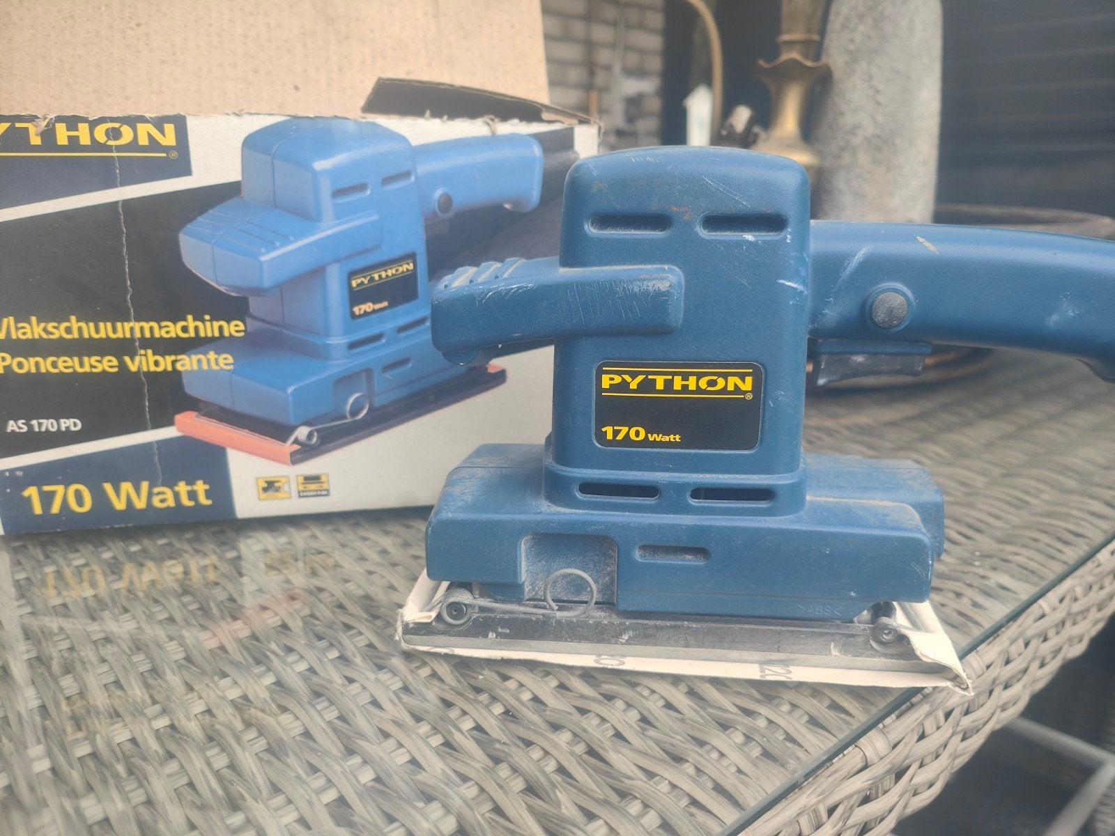 Python Vlakschuurmachine AS 170 PD - 170 Watt, Doe-het-zelf en Verbouw, Ophalen of Verzenden