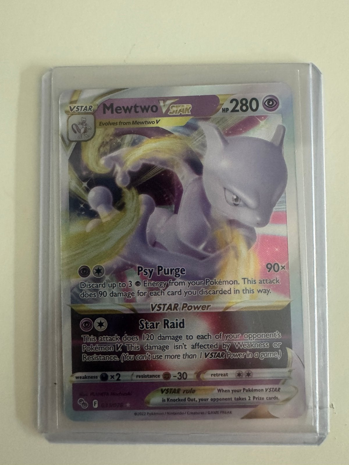 Mewtwo V star | 031/078, Ophalen of Verzenden, Nieuw, Losse kaart, Foil