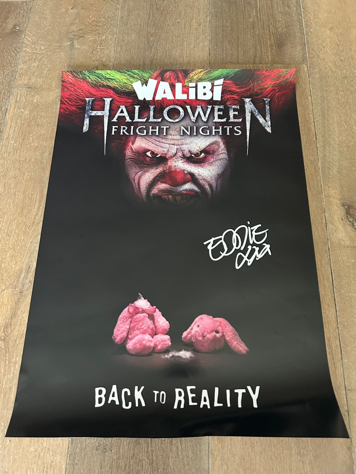 Poster Walibi Halloween Eddie gesigneerd, Rechthoekig Staand, Nieuw, Ophalen of Verzenden, A1 t/m A3