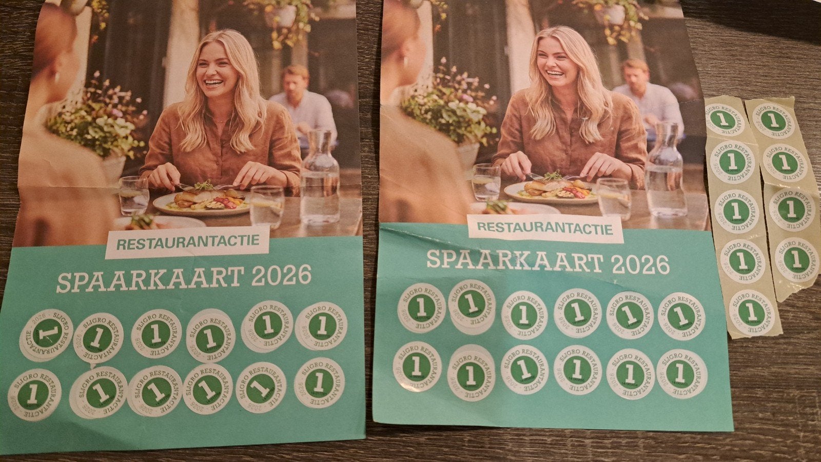 Sligro restaurant spaaractie zegels, Verzenden, Winkel, Super of Benzinepomp, Zegels, Bonnen of Punten