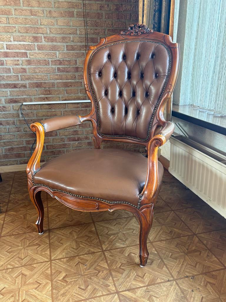 2 klassieke Louis XV Fauteuil - Brocante stoelen, Ophalen