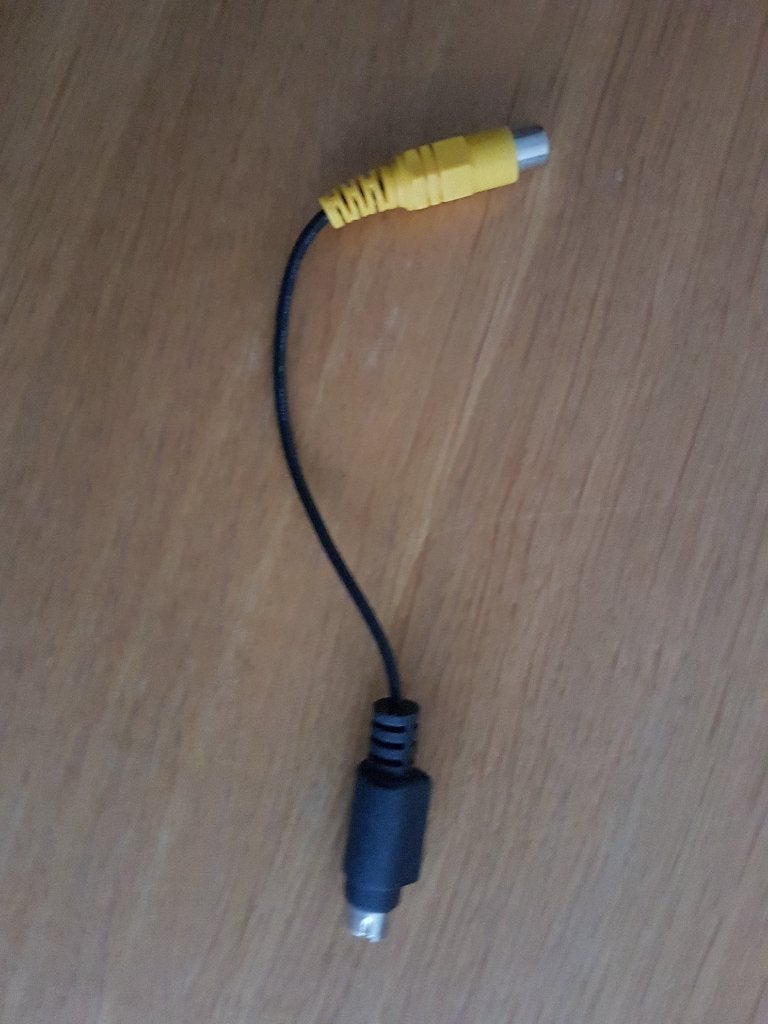 TV- en Videokabel 7p DIN male naar composiet female 0,15 m, Ophalen of Verzenden, Nieuw, Minder dan 2 meter, Tv-kabel