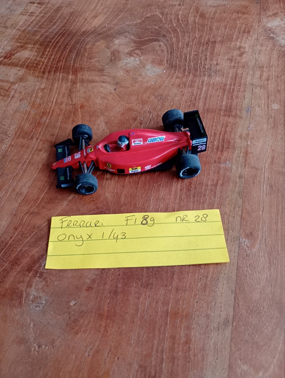 Ferrari F1 89 nr 28 1:43 van Onyx, Ophalen of Verzenden, Auto, Overige merken