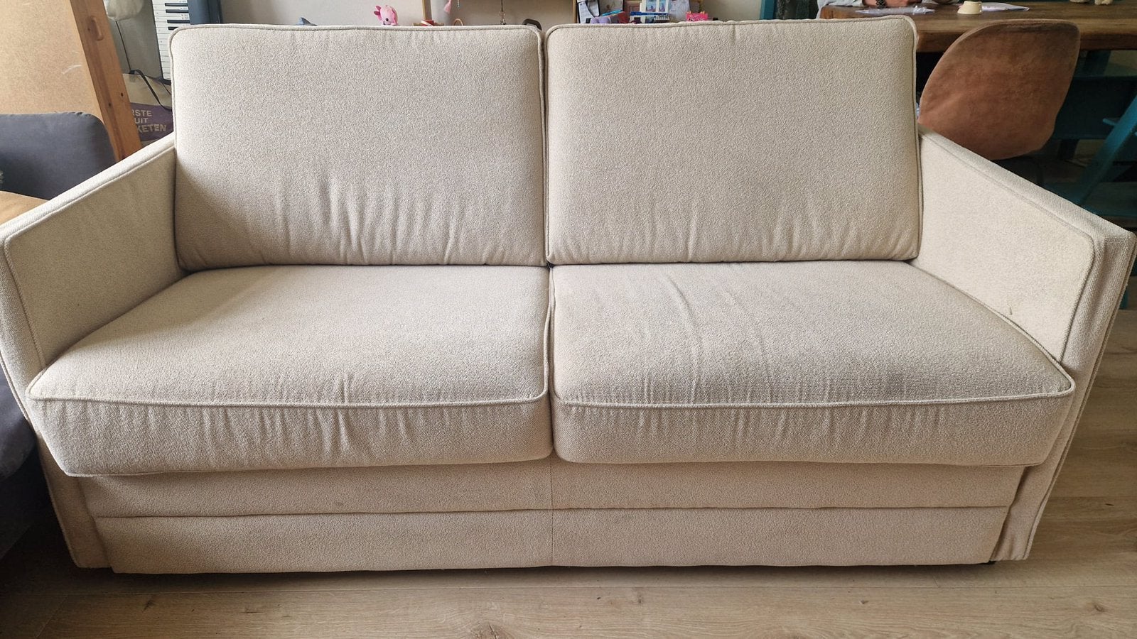 Slaapbank biologisch katoen B Linea, Ophalen, Beige, Tweepersoons, 140 cm