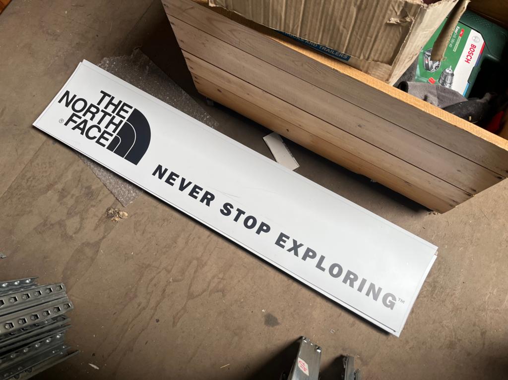 Diverse Reclameborden - The North Face, Killtec, Lifestyle, Ophalen, Gebruikt, Reclamebord