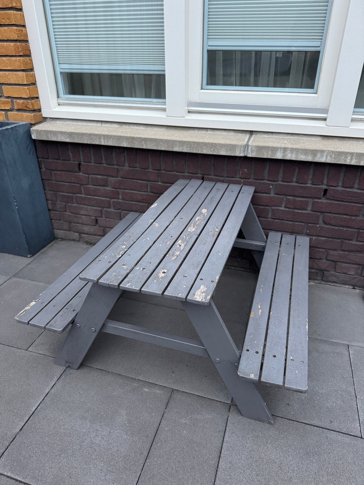 Kinder picknicktafel, Tuin en Terras, Zo goed als nieuw, Rechthoekig, Hout, Ophalen