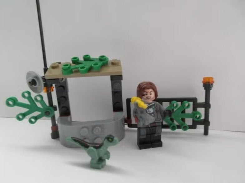 Jurrassic world, Rainn Delacourt with Raptor, Jurassic World, Lego, Compleet, Ophalen of Verzenden