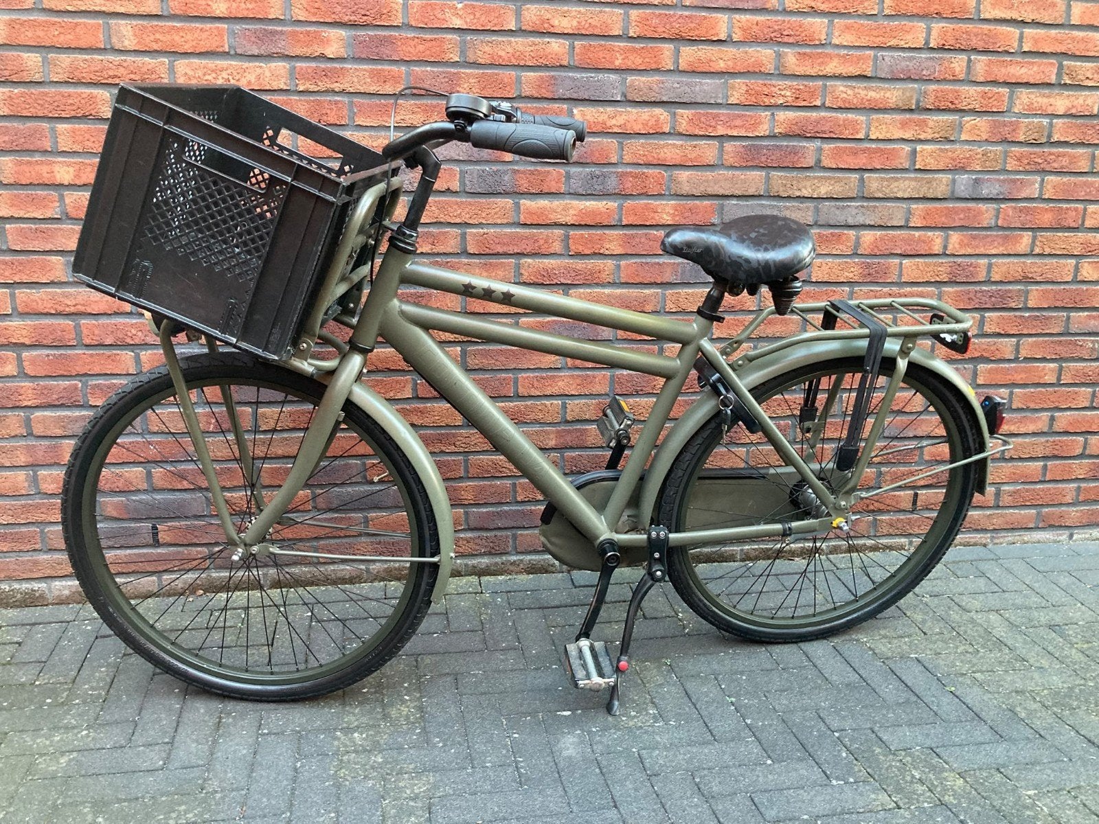 Cortina 26 inch jongens transportfiets leger-look, Ophalen, Zo goed als nieuw, Overige merken, Versnellingen