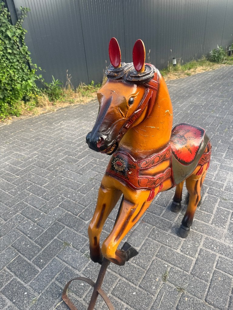 antiek frans groot carrousselpaard, Ophalen of Verzenden