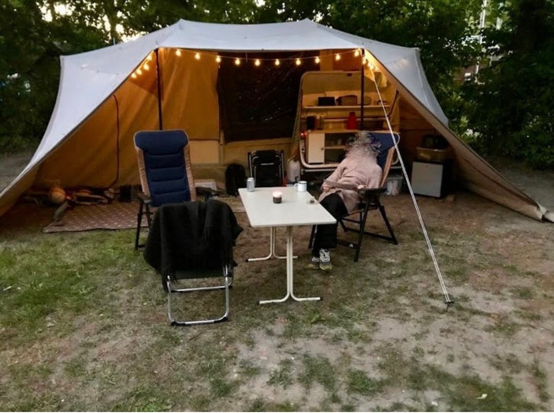 Holtkamper Flyer, Caravans en Kamperen, Tenten, Ophalen, Gebruikt, Tot en met 4