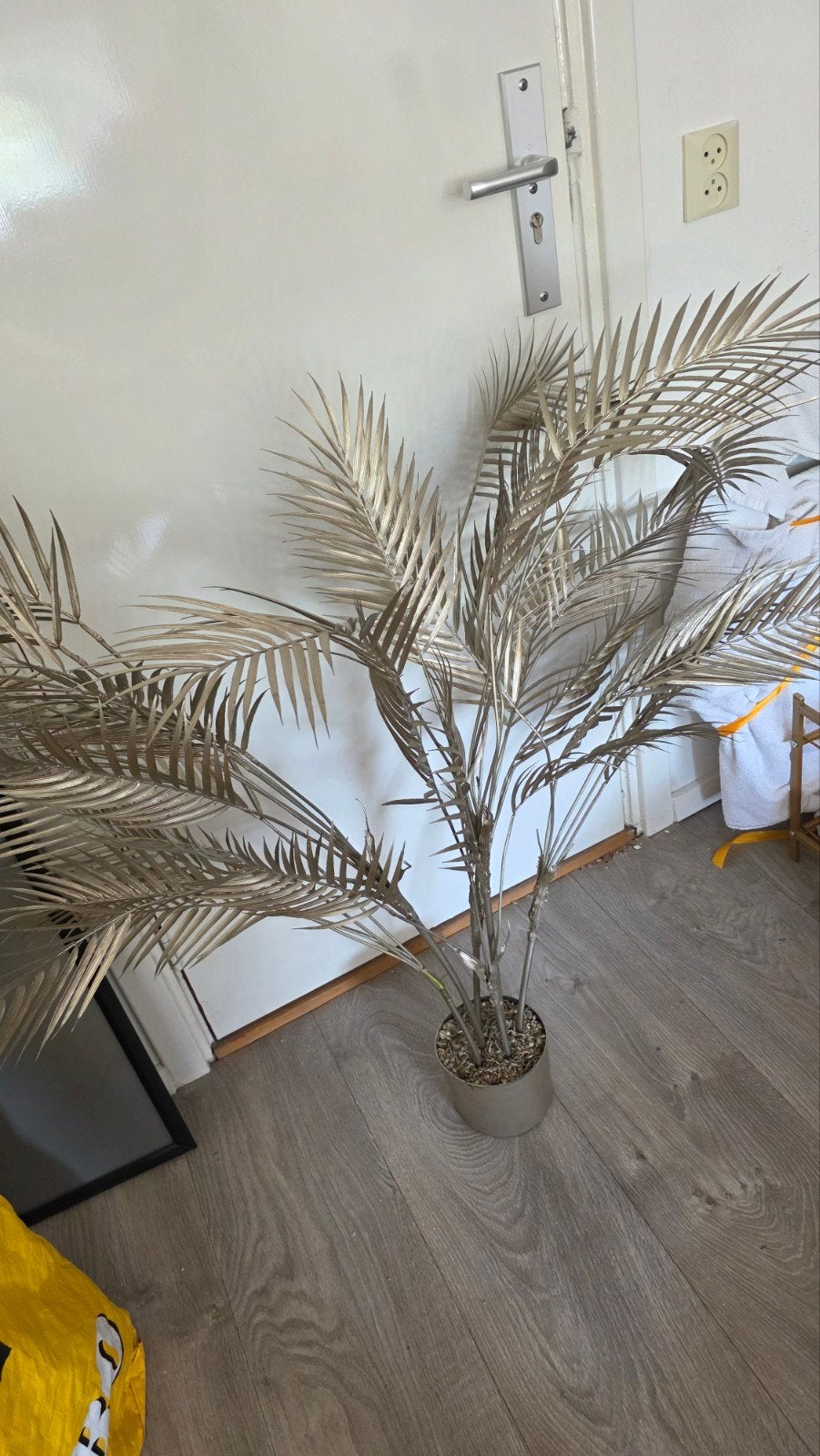 Decoratieve Gouden Palm Plant - Kunstplant, Ophalen, Binnen, Met pot of vaas, Kunstplant