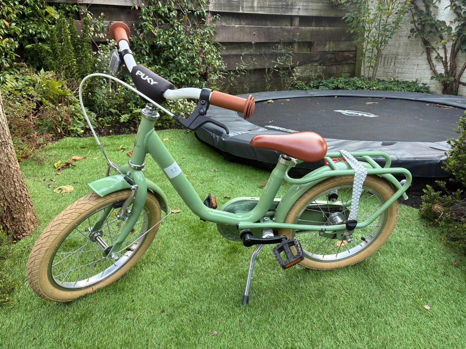 Puky retro 16 inch mintgroen eerste eigenaar, Ophalen, Gebruikt, Terugtraprem, 16 tot 20 inch