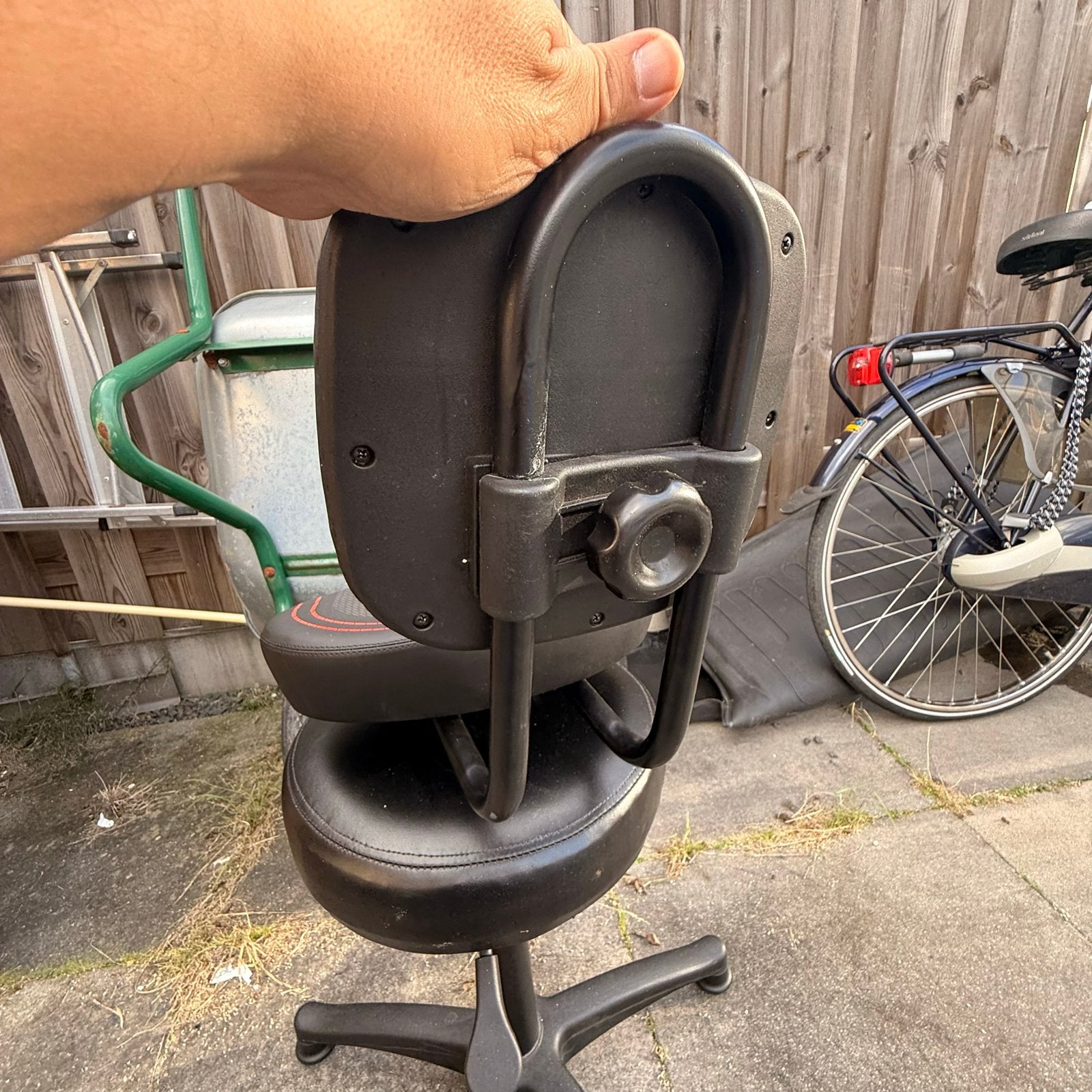Comfortabel fietszadel met rugleuning in nette staat., Fietsen en Brommers, Ophalen, Gebruikt, Kunststof, Zadel