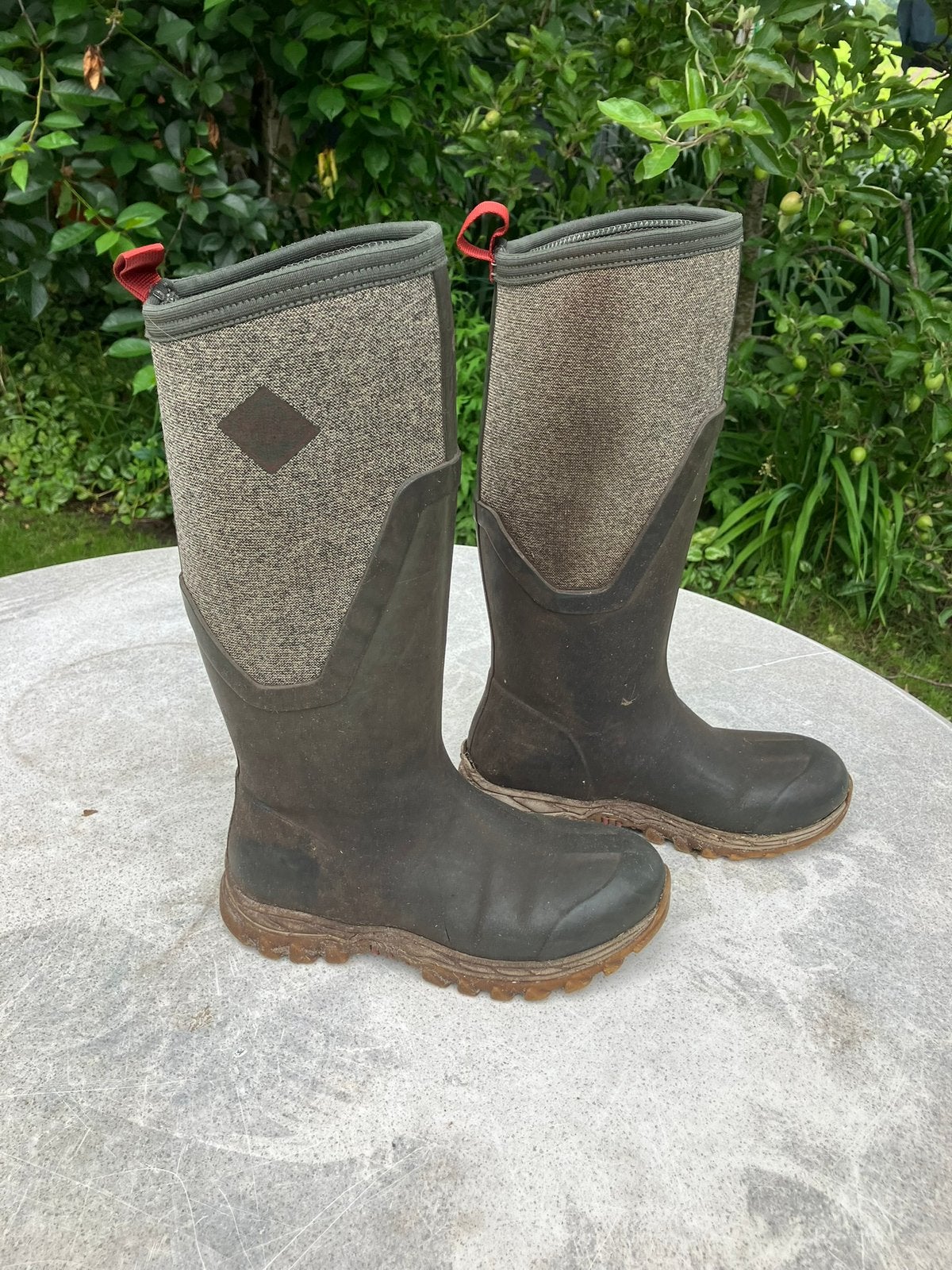 Muck Laarzen Maat 38  Rubber / Stof, Kleding | Dames, Bruin, Ophalen of Verzenden, Gedragen, Overige typen