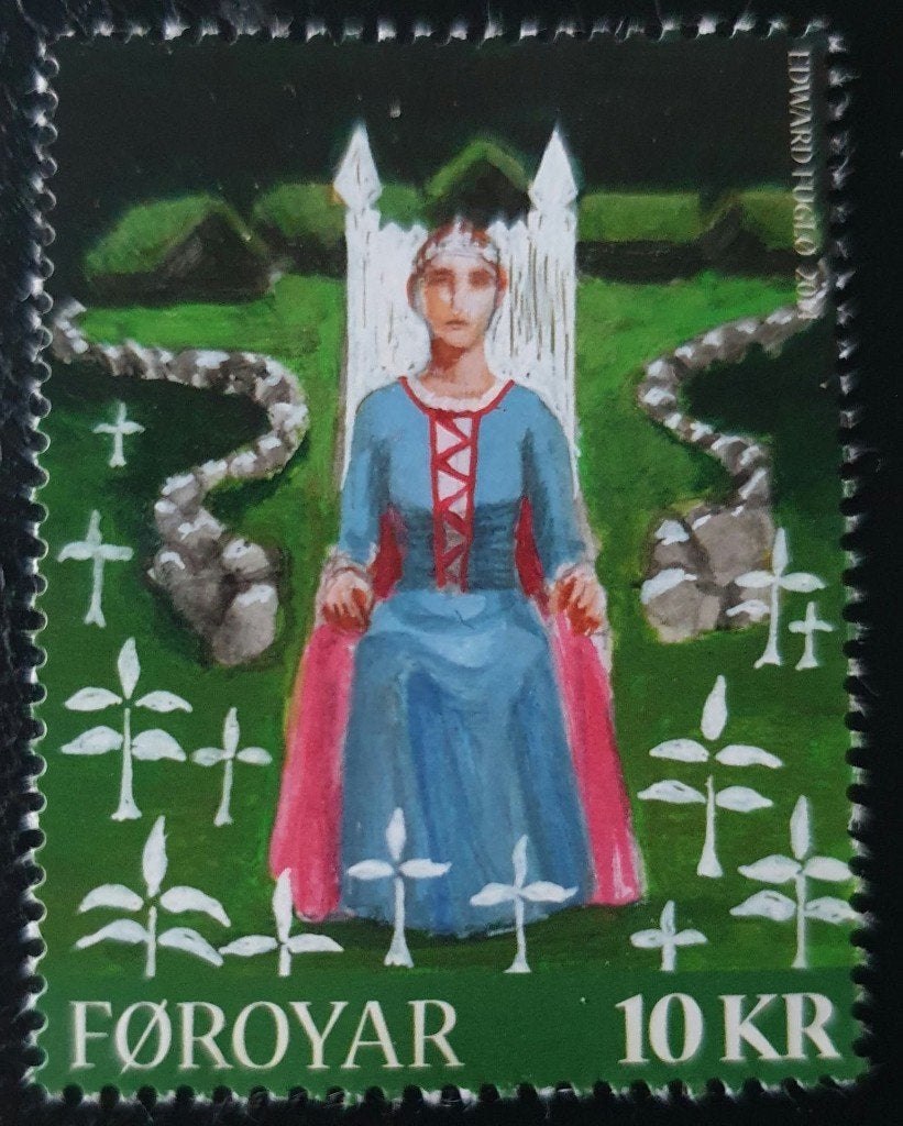284-26 Faroer 2014 / Edward Fuglo DK 10.00 POSTFRIS, Postzegels en Munten, Verzenden, Denemarken, Gestempeld