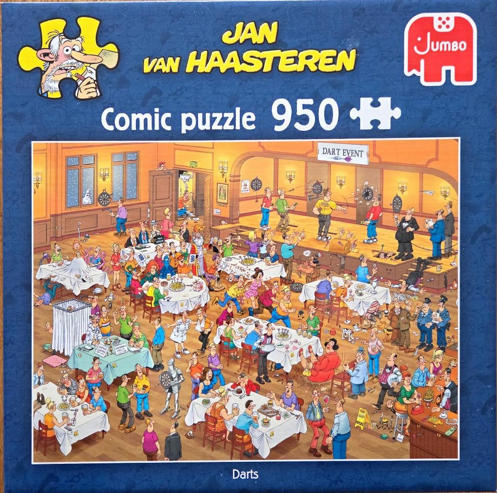 Jan van Haasteren - Darts (950 stukjes), Ophalen, 500 t/m 1500 stukjes, Zo goed als nieuw, Legpuzzel