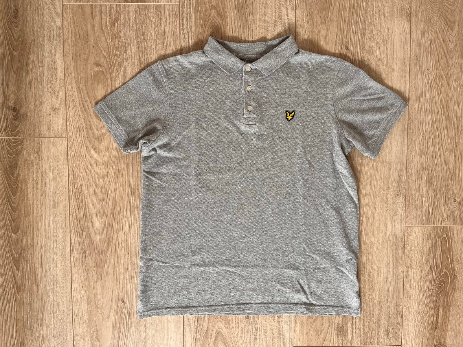 zgan grijs Lyle & Scott poloshirt maat 14/15 = 158, Ophalen of Verzenden, Zo goed als nieuw, Jongen, Shirt of Longsleeve