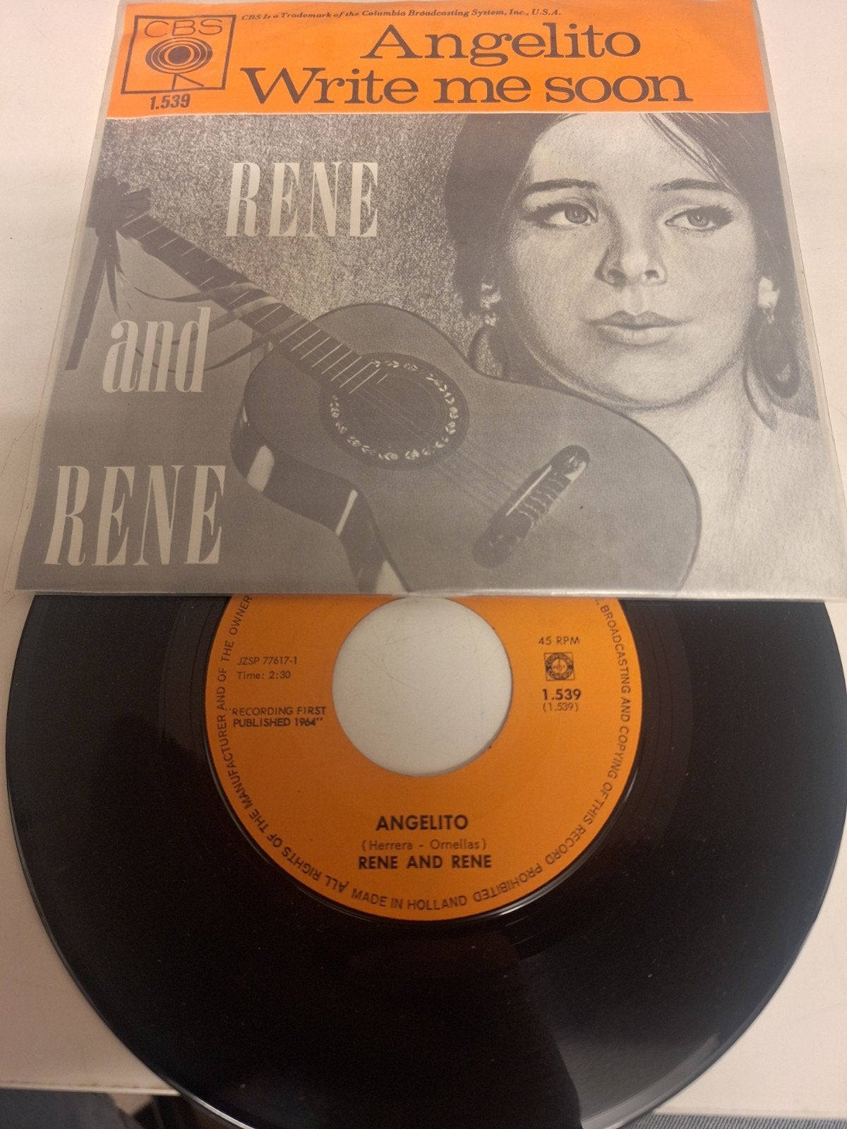 Rene and Rene - Angelito, 1964., Cd's en Dvd's, Fotohoes, Verzenden, 7 inch, Latin en Salsa