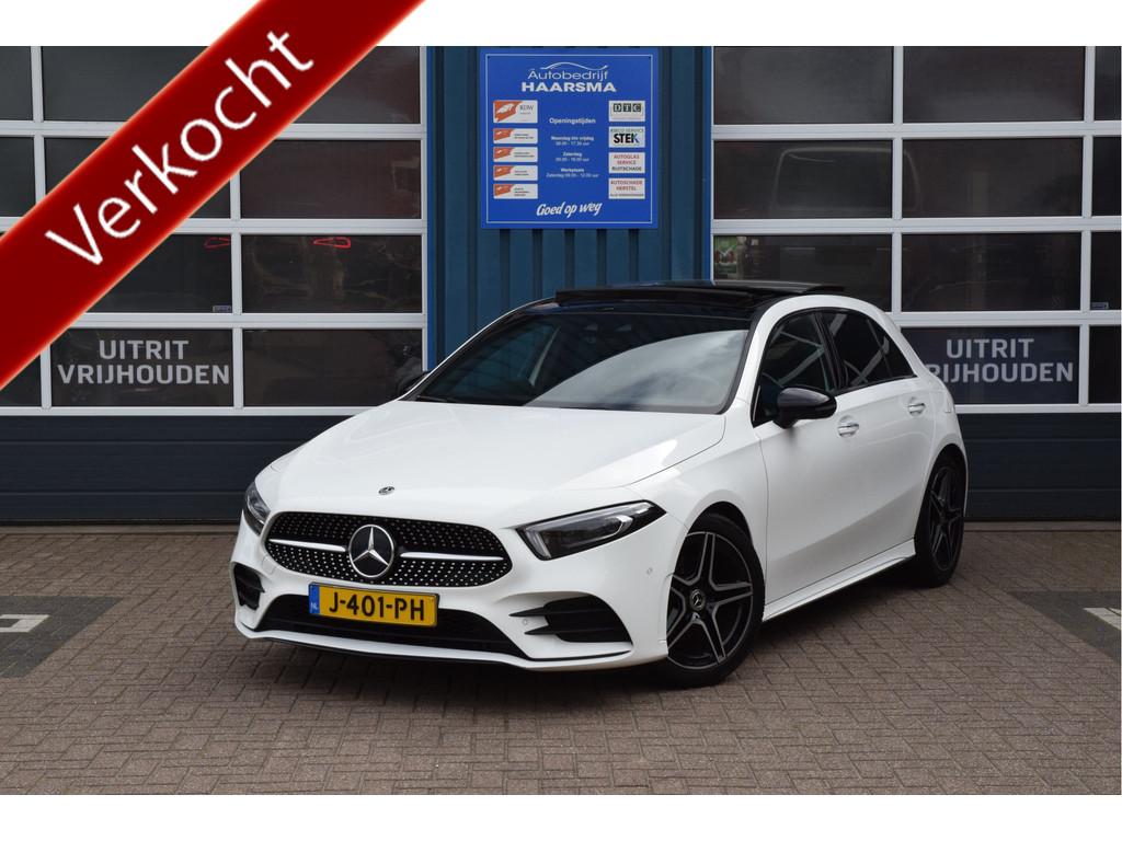 Mercedes-Benz A-Klasse 180 Business Solution AMG Panoramadak, 136 pk, Gebruikt, 4 cilinders, Wit