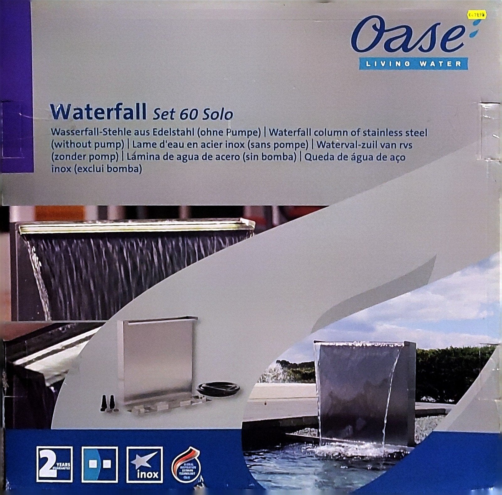 Oase Waterfall Set 60 Solo RVS Waterval Tuin Vijver, Ophalen, Nieuw, Rvs, Waterval