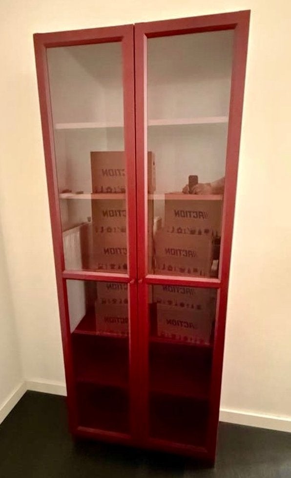 IKEA Billy Oxberg Boekenkast met Glazen Deuren, Huis en Inrichting, Ophalen, Gebruikt, 200 cm of meer, 50 tot 100 cm